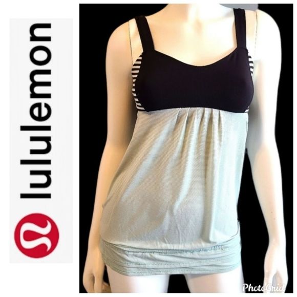 lululemon athletica Tops - Lululemon Back on Track Mint Tank sz 6